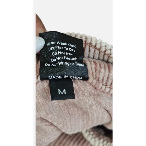 New Pol High Rise Stretchy Corduroy Pink Flare Pants SZ M - Picture 6 of 6